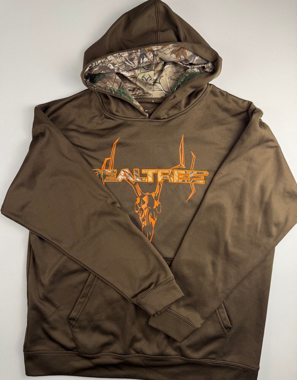 Realtree Hoodie Mens XL Brown Camo Hunting Pullover Sweatshirt Outdoor